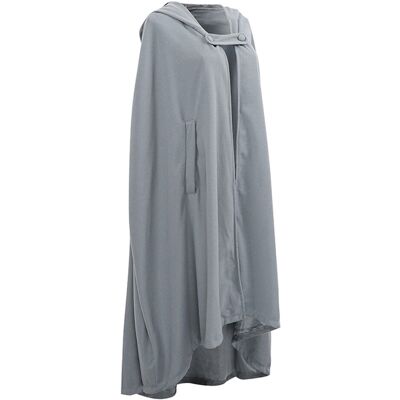 Casual Women Winter Cloak Hooded Sleeveless Button Closure Long Cape Costume Casual Women Winter Cloak Hooded Sleeveless Button Closure Long Cape Costume