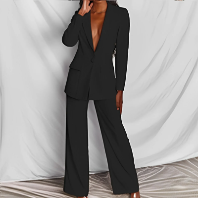Does Not Apply Urban Elegant Women Blazers Set Casual Long Pants Blazer Suit For Autumn Winter Does Not Apply Urban Elegant Women Blazers Set Casual Long Pants Blazer Suit For Autumn Winter