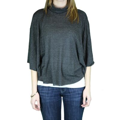 Prologue Anama Women'S Dark Heather Grey Mock Neck Kimono Sleeve Top W11-007 Sz M New Prologue Anama Women'S Dark Heather Grey Mock Neck Kimono Sleeve Top W11-007 Sz M New
