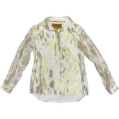 Hanley Mellon Women'S Metallic Splatter Blouse Hanley Mellon Women'S Metallic Splatter Blouse