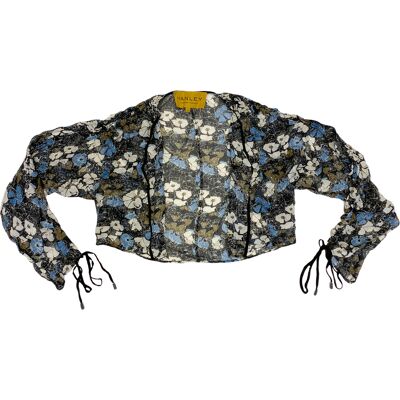 Hanley Mellon Women'S Floral Chiffon Bolero Blouse Hanley Mellon Women'S Floral Chiffon Bolero Blouse