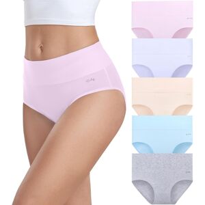 Coskefy Underwear Women, High Waisted Cotton Knickers Ladies Full Briefs Soft P Coskefy Underwear Women, High Waisted Cotton Knickers Ladies Full Briefs Soft P