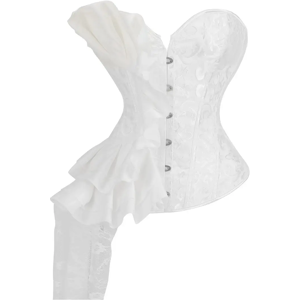 None Brocade Corset Tops Women Bustiers Ruffle Floral Vintage Victorian Body Shaper None Brocade Corset Tops Women Bustiers Ruffle Floral Vintage Victorian Body Shaper