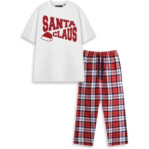 Show Me The Merch White Santa Claus Short Sleeve Long Leg Pyjama Set Unisex Show Me The Merch White Santa Claus Short Sleeve Long Leg Pyjama Set Unisex