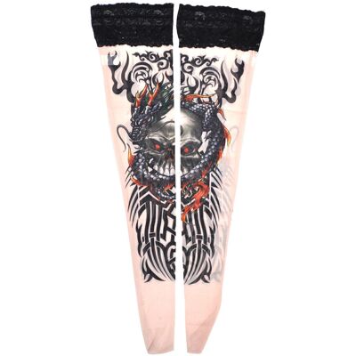 Devils Needle Dragon Skull Tribal Slim Pantyhose Tattoo Lace Hold Up Tights Stockings Ts36 Devils Needle Dragon Skull Tribal Slim Pantyhose Tattoo Lace Hold Up Tights Stockings Ts36