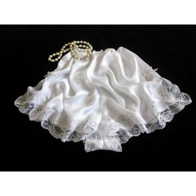 Silk Dreams Lingerie Soft Satin French Knickers Panties S Lacy White Silky Drapey Vintage Style New Silk Dreams Lingerie Soft Satin French Knickers Panties S Lacy White Silky Drapey Vintage Style New