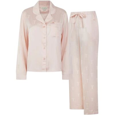 Ted Baker Womens/ladies Peggy Satin Long Pyjama Set18 Uk Pink Gt37427 Ted Baker Womens/ladies Peggy Satin Long Pyjama Set18 Uk Pink Gt37427