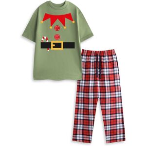 Show Me The Merch Green Elf Short Sleeve Long Leg Pyjama Set Unisex Show Me The Merch Green Elf Short Sleeve Long Leg Pyjama Set Unisex