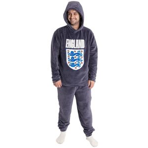 England Football Mens Logo Long Pyjama Setm Grey/blue Ns9864 England Football Mens Logo Long Pyjama Setm Grey/blue Ns9864