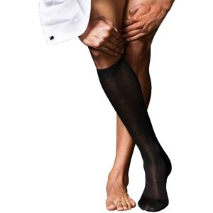 Falke Mens No4 Pure Silk Knee High Socks - Black Falke Mens No4 Pure Silk Knee High Socks - Black