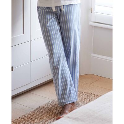 Savile Row Company Men'S Pale Blue Cotton Wide Stripe Pyjama Bottoms Savile Row Company Men'S Pale Blue Cotton Wide Stripe Pyjama Bottoms