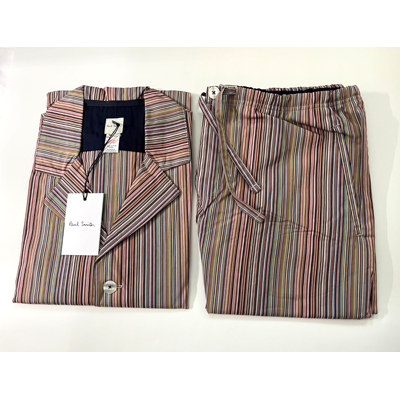 Paul Smith Signature Stripe Pyjama Set Short Sleeve Top Long Bottoms Large (L) Paul Smith Signature Stripe Pyjama Set Short Sleeve Top Long Bottoms Large (L)