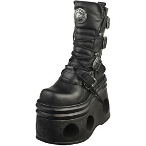 New Rock Metallic M-373-S94 Unisex Ankle Boots In Black - 7.5 Uk New Rock Metallic M-373-S94 Unisex Ankle Boots In Black - 7.5 Uk