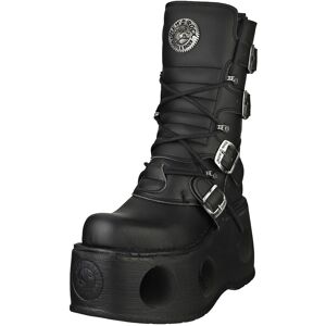 New Rock Boot Metallic M-373-Vc2 Unisex Platform Boots In Black - 7.5 Uk New Rock Boot Metallic M-373-Vc2 Unisex Platform Boots In Black - 7.5 Uk