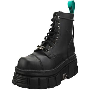 New Rock Combat Vegan Unisex Platform Boots In Black - 9 Uk New Rock Combat Vegan Unisex Platform Boots In Black - 9 Uk