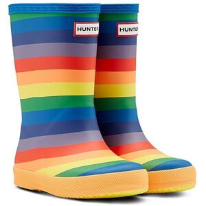 Hunter Original First Classic Rainbow Print Wellington Boots Multicoloured Hunter Original First Classic Rainbow Print Wellington Boots Multicoloured
