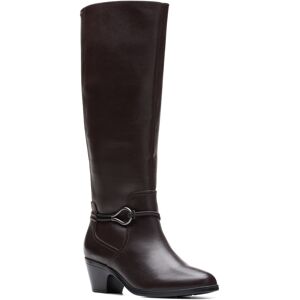 Clarks Emily 2 Sky 26174084 Womens Brown Narrow Leather Knee High Boots Clarks Emily 2 Sky 26174084 Womens Brown Narrow Leather Knee High Boots