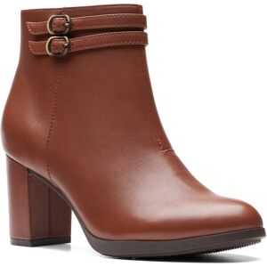 Clarks Bayla Light 26174482 Womens Brown Leather Ankle & Booties Boots Clarks Bayla Light 26174482 Womens Brown Leather Ankle & Booties Boots