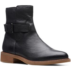 Clarks Cologne Strap 26174771 Womens Black Wide Ankle & Booties Boots Clarks Cologne Strap 26174771 Womens Black Wide Ankle & Booties Boots