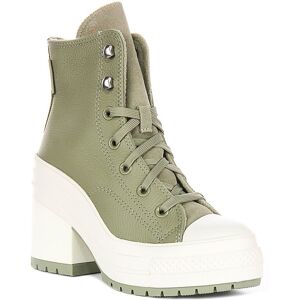 Converse A10378c Chuck 70 De Luxe Heel Leather Womens Bootsin Stone Uk 3 - 8 Converse A10378c Chuck 70 De Luxe Heel Leather Womens Bootsin Stone Uk 3 - 8