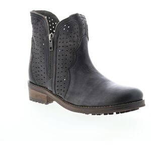 Rawhide 5930 Womens Black Leather Zipper Cowboy Western Boots Rawhide 5930 Womens Black Leather Zipper Cowboy Western Boots