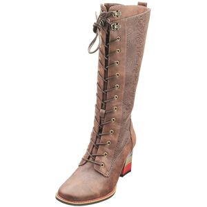 Laura Vita Ngeceko 16 Zip Womens Knee High Boots In Brown - 7 Uk Laura Vita Ngeceko 16 Zip Womens Knee High Boots In Brown - 7 Uk