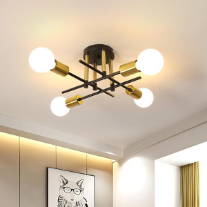Does Not Apply Modern Chandeliers Ceiling Light Living Room, 4-Light Semi Flush Mount Ceiling L Does Not Apply Modern Chandeliers Ceiling Light Living Room, 4-Light Semi Flush Mount Ceiling L