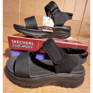 Skechers Women'S Uk6 Sport Sandals, D'Lux Walker New Block Foam Black/mesh - New Skechers Women'S Uk6 Sport Sandals, D'Lux Walker New Block Foam Black/mesh - New