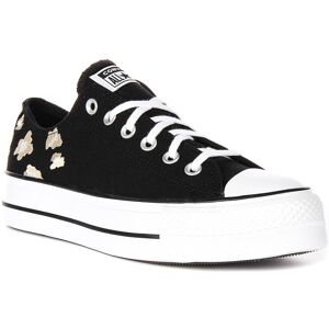 Converse A14937c Ct As Lift Platform Womens Trainers In Black Gold Uk 3 - 8 Converse A14937c Ct As Lift Platform Womens Trainers In Black Gold Uk 3 - 8
