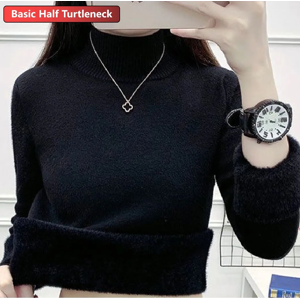 Does Not Apply Elegant Turtleneck Winter Sweater For Women, Thicken Velvet Lined Knitted Jumpe Does Not Apply Elegant Turtleneck Winter Sweater For Women, Thicken Velvet Lined Knitted Jumpe