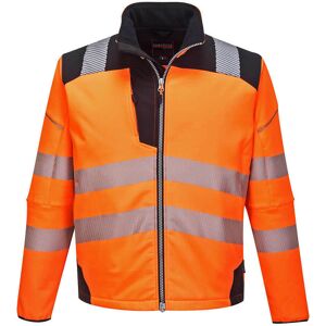 Portwest Pw3 Hi Vis Soft Shell Winter Rain Jacket Orange / Black M Portwest Pw3 Hi Vis Soft Shell Winter Rain Jacket Orange / Black M