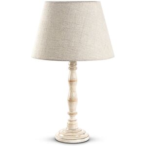Elm Home And Garden Lamp Large Cream Livingroom Bedroom Bedside Table White Wash Wooden Fabric Shade Elm Home And Garden Lamp Large Cream Livingroom Bedroom Bedside Table White Wash Wooden Fabric Shade