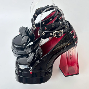 None Original Gothic Mary Jane Shoes Japanese Punk Cool Girl Lolita Thick High Heels None Original Gothic Mary Jane Shoes Japanese Punk Cool Girl Lolita Thick High Heels