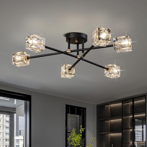 Does Not Apply Modern Crystal Ceiling Lighting Fixture, Black And Gold Semi Flush Mount Ceiling Does Not Apply Modern Crystal Ceiling Lighting Fixture, Black And Gold Semi Flush Mount Ceiling