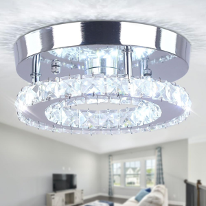 Does Not Apply Mini Crystal Chandelier - Led Semi Flush Mount Lighting For Living Room, Kitchen Does Not Apply Mini Crystal Chandelier - Led Semi Flush Mount Lighting For Living Room, Kitchen