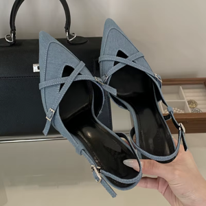 None Eilyken Street Style Buckle Strap Women Pumps Pointed Toe Thin High Heels Banque None Eilyken Street Style Buckle Strap Women Pumps Pointed Toe Thin High Heels Banque