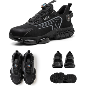 Does Not Apply Men Rotating Button Safety Shoes Steel Toe Puncture Proof Sneakers Breathable Does Not Apply Men Rotating Button Safety Shoes Steel Toe Puncture Proof Sneakers Breathable