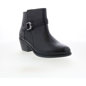 Clarks Neva Buckle 26179799 Womens Black Wide Leather Ankle & Booties Boots Clarks Neva Buckle 26179799 Womens Black Wide Leather Ankle & Booties Boots