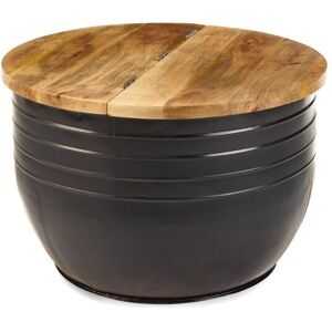 Elm Home And Garden Wooden Metal Round Coffee Table Lift Lid H46 X W75.5x D75.5 Elm Home And Garden Wooden Metal Round Coffee Table Lift Lid H46 X W75.5x D75.5