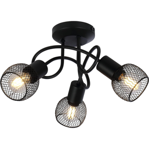 Does Not Apply Modern 3 Way Ceiling Lights - Black Mesh Semi Flush Crossover Led Compatible E14 Does Not Apply Modern 3 Way Ceiling Lights - Black Mesh Semi Flush Crossover Led Compatible E14