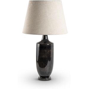 Elm Home And Garden Lamp Large Black Brown Wash Enamel Livingroom Bedroom Bedside Metal Fabric Shade Elm Home And Garden Lamp Large Black Brown Wash Enamel Livingroom Bedroom Bedside Metal Fabric Shade