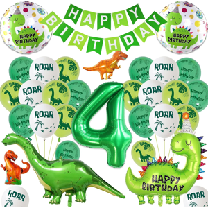 Does Not Apply Dinosaur 4th Birthday Balloons For Boys - Green Happy Birthday Banner And Dino T Does Not Apply Dinosaur 4th Birthday Balloons For Boys - Green Happy Birthday Banner And Dino T