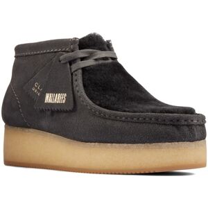 Clarks Wallabee Wedge 26163280 Womens Gray Suede Lace Up Chukkas Boots Clarks Wallabee Wedge 26163280 Womens Gray Suede Lace Up Chukkas Boots