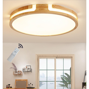 Does Not Apply Wooden Ceiling Light, Dimmable 3000k-6000k 24w Wood Ceiling Light For Bedroom, L Does Not Apply Wooden Ceiling Light, Dimmable 3000k-6000k 24w Wood Ceiling Light For Bedroom, L