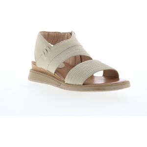 Miz Mooz Cece Womens Beige Leather Zipper Wedges Sandals Shoes Miz Mooz Cece Womens Beige Leather Zipper Wedges Sandals Shoes