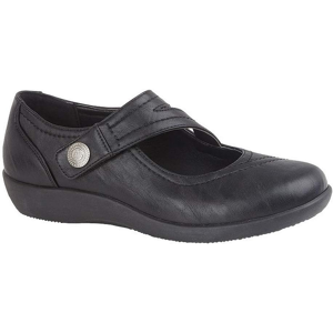 Does Not Apply Womens Wide Fit Touch Fastening Bar Shoes With Comfort Insole Black (Ee Fitting) Does Not Apply Womens Wide Fit Touch Fastening Bar Shoes With Comfort Insole Black (Ee Fitting)