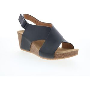 Comfortiva Eva Ct00575 Womens Black Leather Strap Wedges Sandals Shoes Comfortiva Eva Ct00575 Womens Black Leather Strap Wedges Sandals Shoes