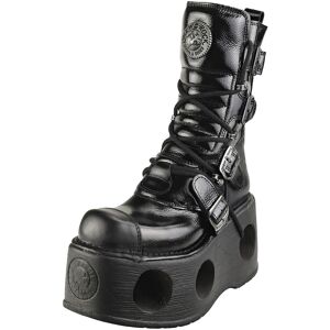 New Rock Patent Spring Neptuno Unisex Black Platform Boots - 9 Uk New Rock Patent Spring Neptuno Unisex Black Platform Boots - 9 Uk