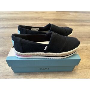 Toms Alpargata Platform Rope Black Heavy Twill Espadrilles Slip On Uk 4.5 Bnib Toms Alpargata Platform Rope Black Heavy Twill Espadrilles Slip On Uk 4.5 Bnib