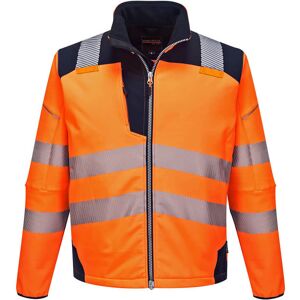 Portwest Pw3 Hi Vis Soft Shell Winter Rain Jacket Orange / Navy M Portwest Pw3 Hi Vis Soft Shell Winter Rain Jacket Orange / Navy M